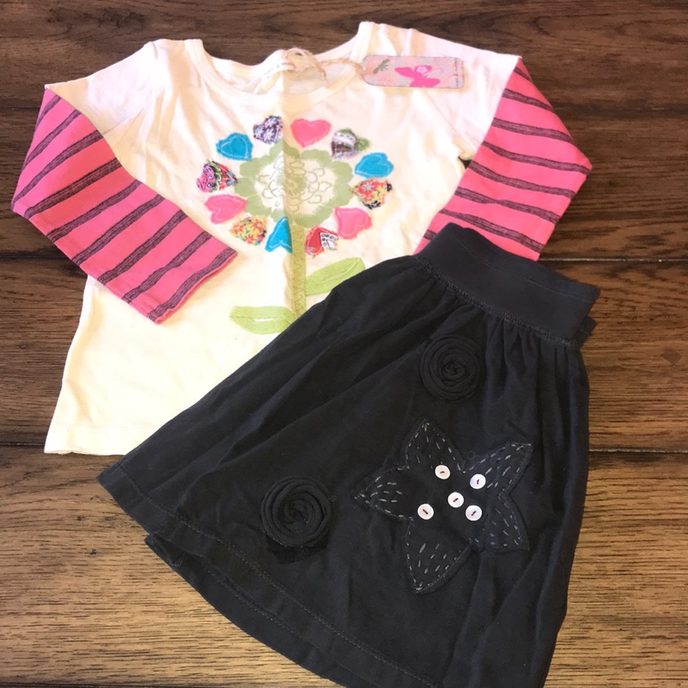 NWT Mimi & Maggie tee and skirt size 4